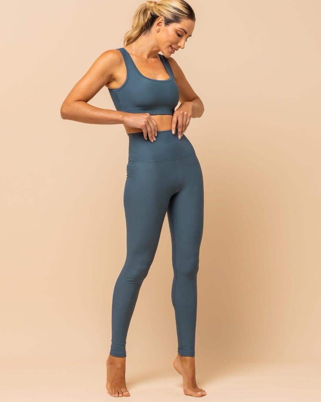 Leggings de Cintura Alta Verde Teal – Compresión y Comodidad