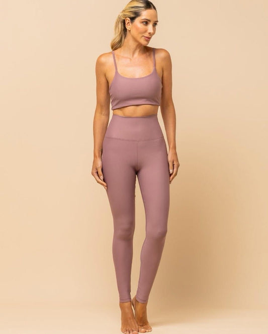 Leggings Rosa de Cintura Alta – Compresión y Comodidad