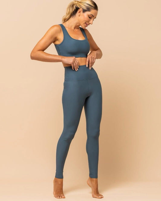 Leggings de Cintura Alta Verde Teal – Compresión y Comodidad